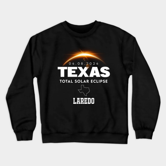 Total Solar Eclipse 2024 Laredo Texas Crewneck Sweatshirt by ANAREL